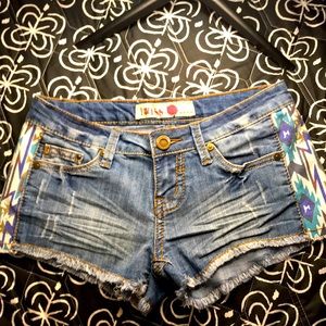 1st Kiss Printed Cutoff Shorts